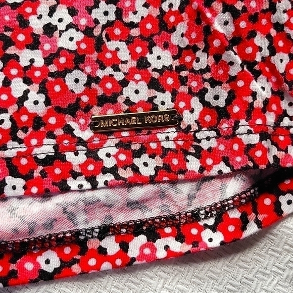 MICHAEL Michael Kors Floral Flare Sleeve Top Blouse Small Mint Condition - Picture 2 of 7